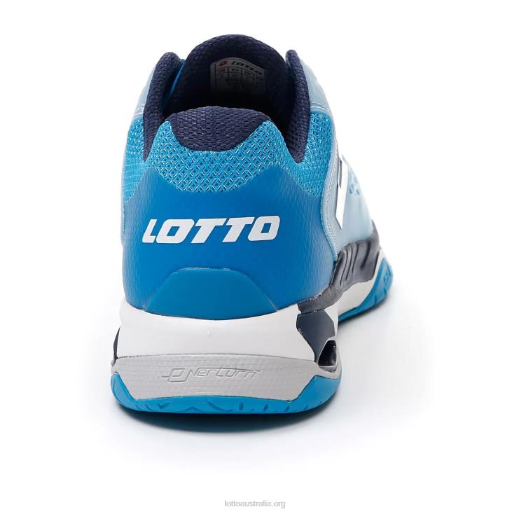 Men Lotto 204N107 All White/Navy Blue/Blue Bay Mirage 100 Spd