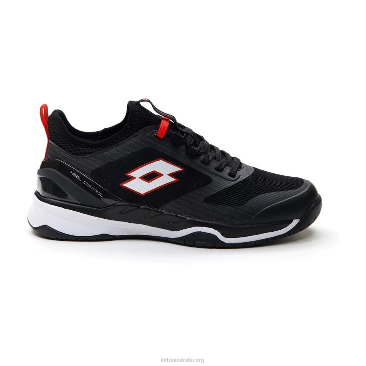Men Lotto 204N114 All Black/All White/Flame Red Mirage 200 Spd