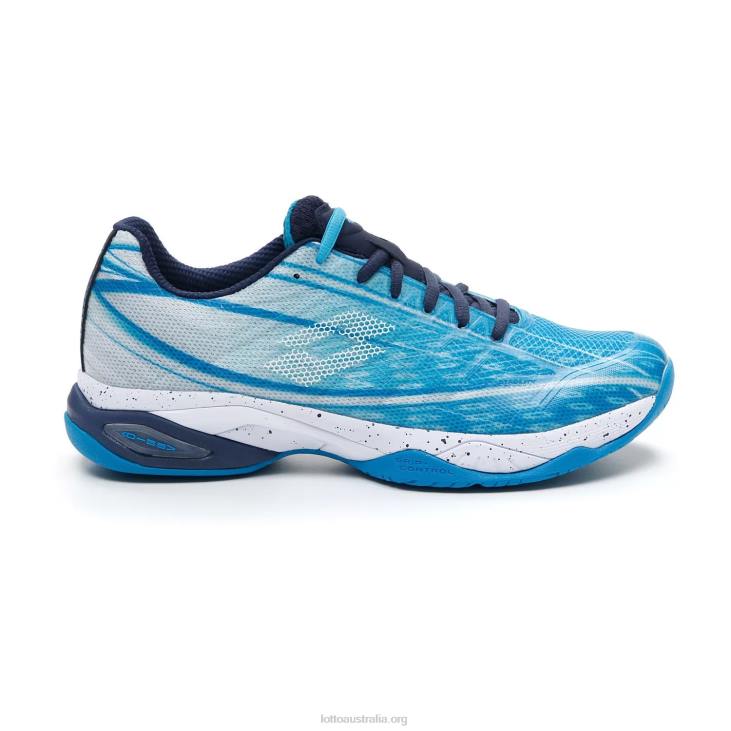 Men Lotto 204N121 Blue Bay/All White/Navy Blue Mirage 300 Spd