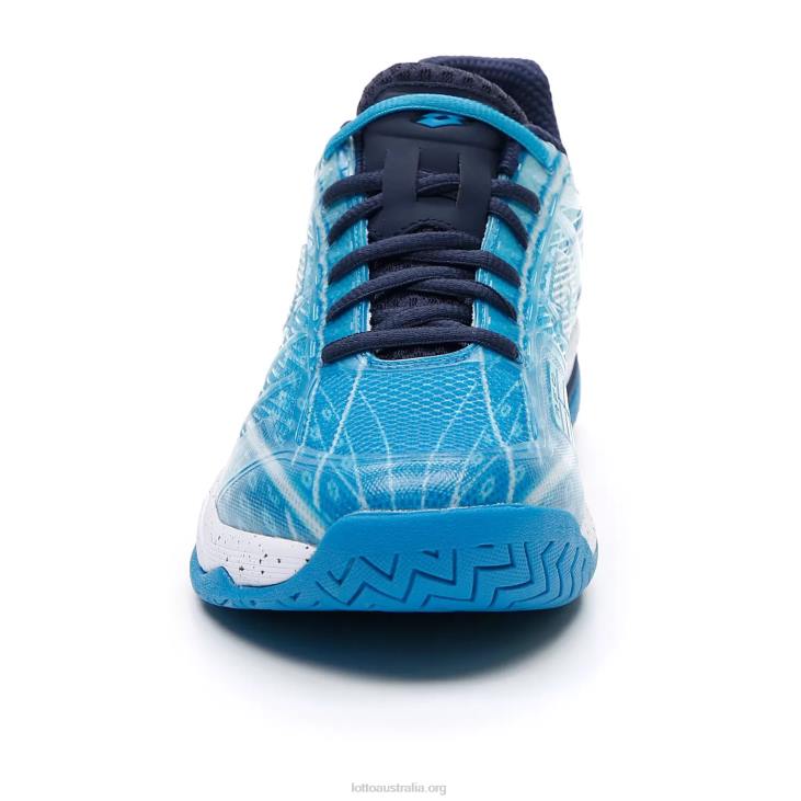 Men Lotto 204N121 Blue Bay/All White/Navy Blue Mirage 300 Spd