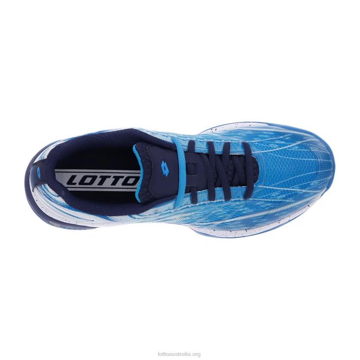 Men Lotto 204N121 Blue Bay/All White/Navy Blue Mirage 300 Spd