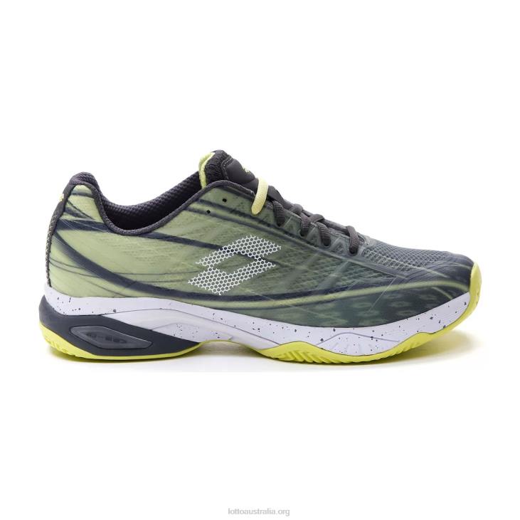 Men Lotto 204N123 Asphalt/All White/Yellow Neon Mirage 300 Cly