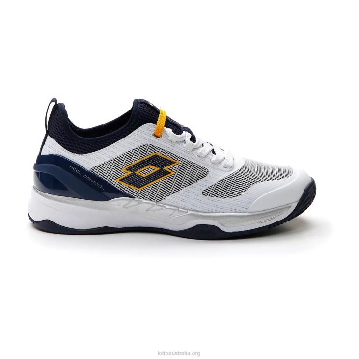 Men Lotto 204N131 All White/Navy Blue/Saffron Mirage 200 Cly