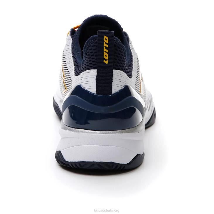 Men Lotto 204N131 All White/Navy Blue/Saffron Mirage 200 Cly