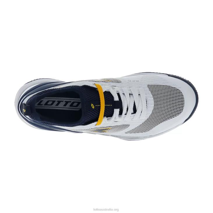 Men Lotto 204N131 All White/Navy Blue/Saffron Mirage 200 Cly