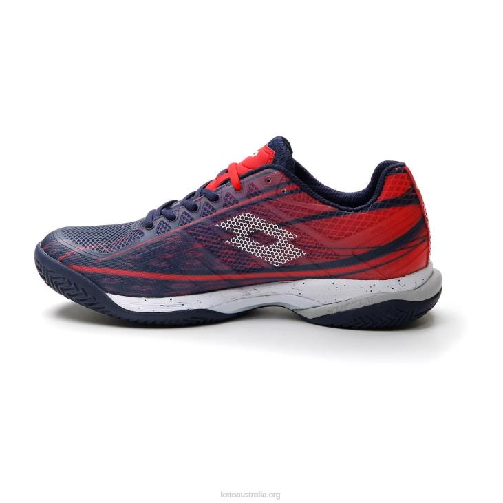 Men Lotto 204N134 Navy Blue/All White/Red Poppy Mirage 300 Cly