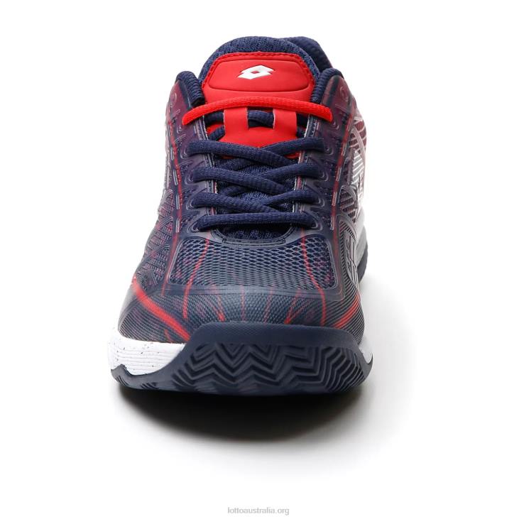 Men Lotto 204N134 Navy Blue/All White/Red Poppy Mirage 300 Cly