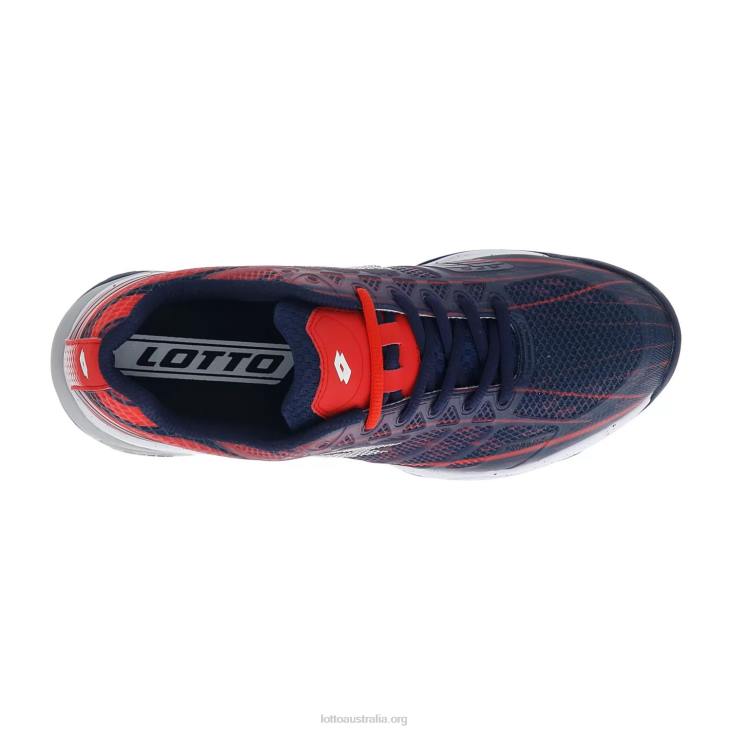 Men Lotto 204N134 Navy Blue/All White/Red Poppy Mirage 300 Cly