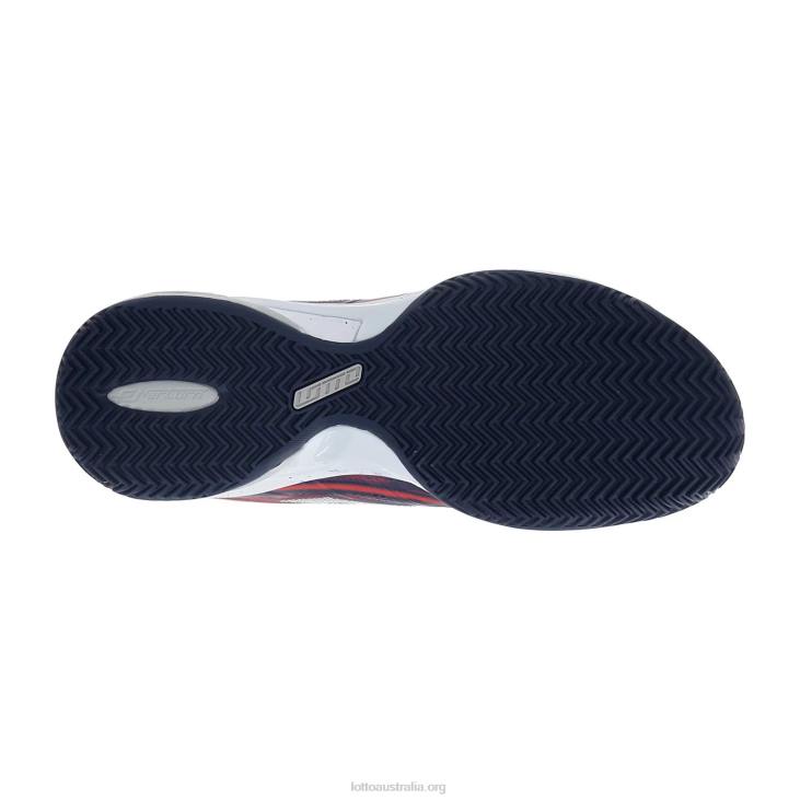 Men Lotto 204N134 Navy Blue/All White/Red Poppy Mirage 300 Cly