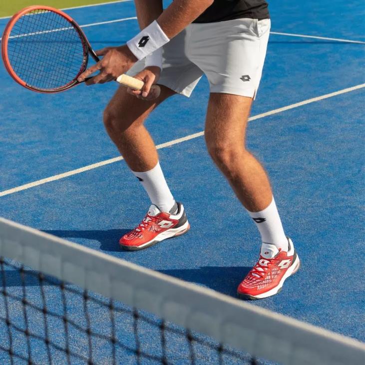 Men Lotto 204N98 Red Poppy/All White/Asphalt Mirage 100 Spd