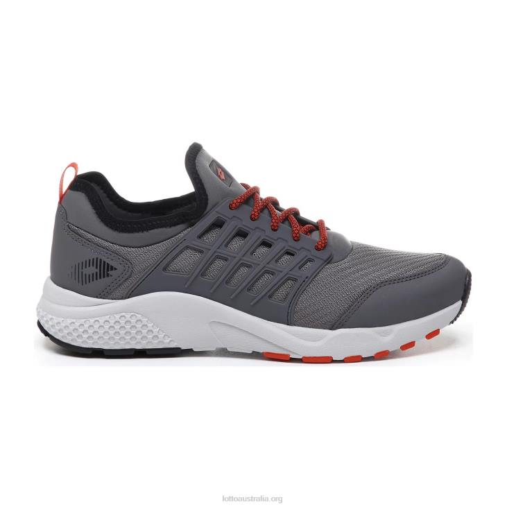 Men Lotto 204N243 Cool Gray/All Black/Red Block Breeze Free IV