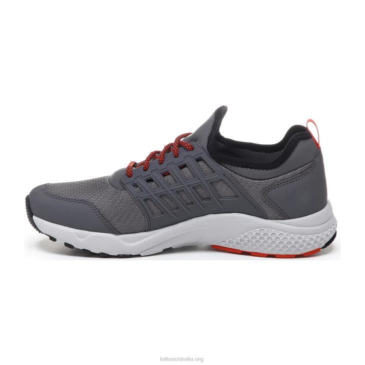 Men Lotto 204N243 Cool Gray/All Black/Red Block Breeze Free IV