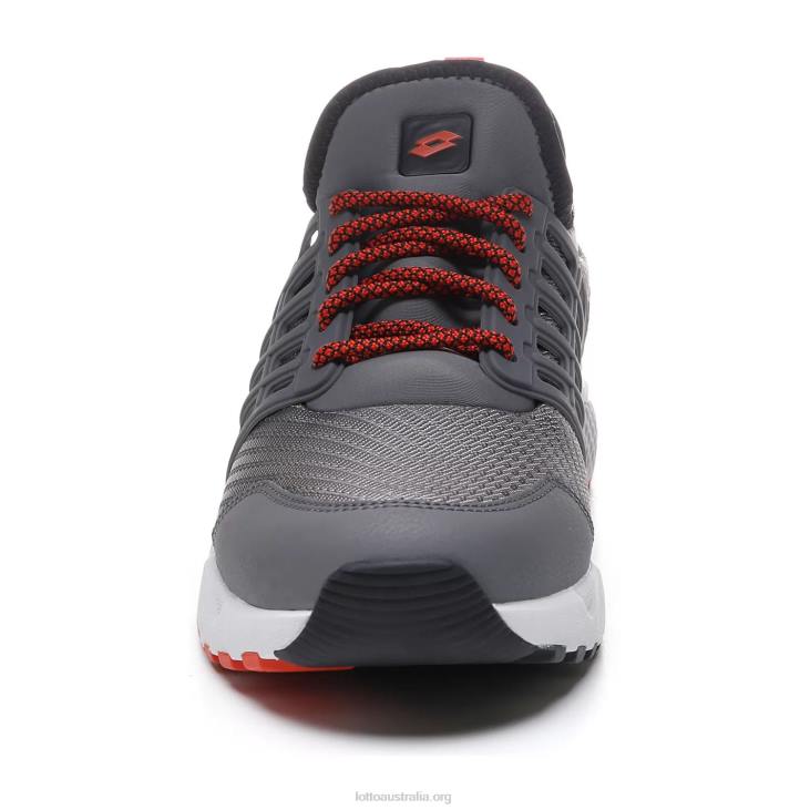 Men Lotto 204N243 Cool Gray/All Black/Red Block Breeze Free IV