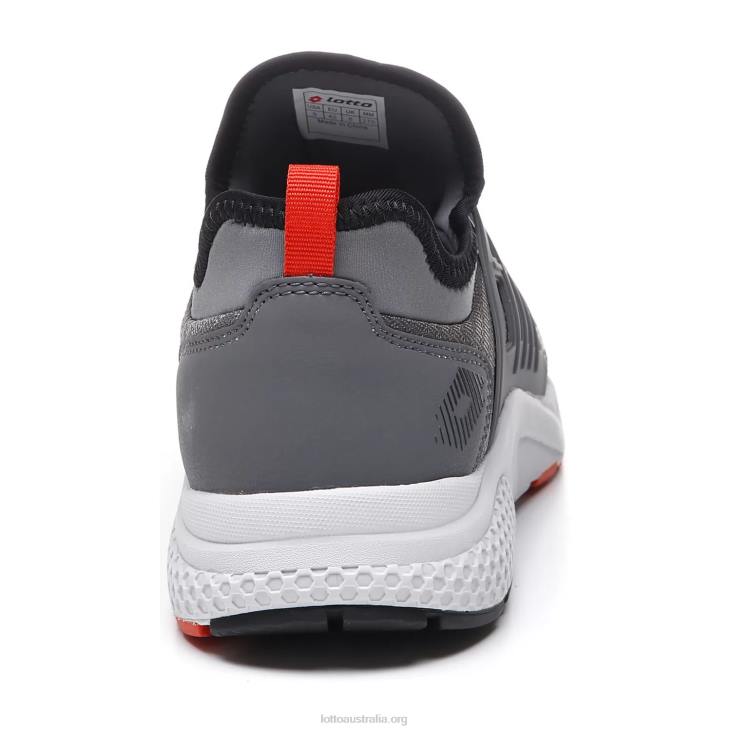 Men Lotto 204N243 Cool Gray/All Black/Red Block Breeze Free IV