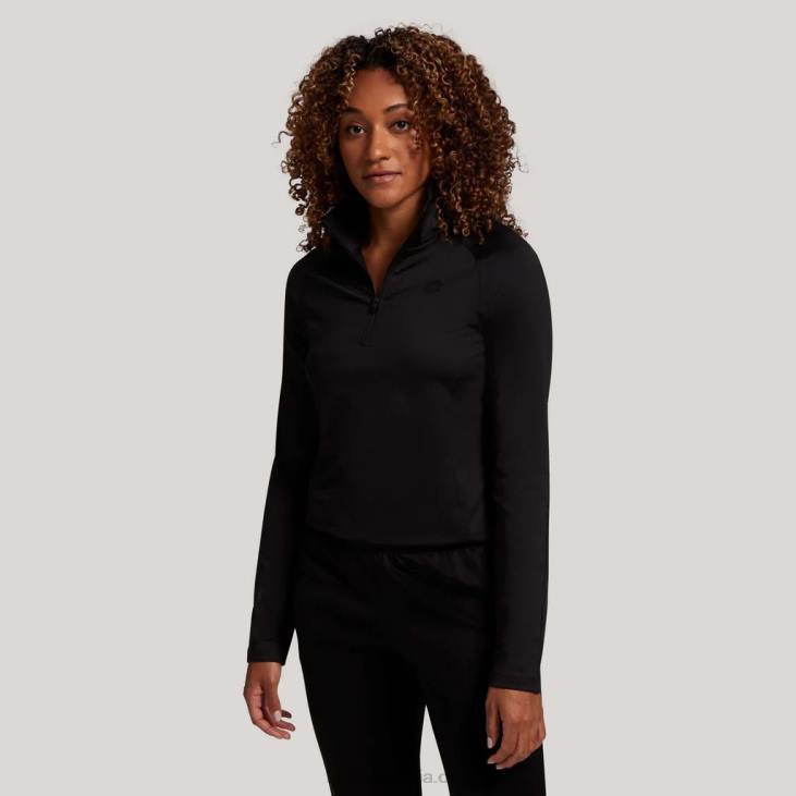 Women Lotto 204N1364 All Black Black Multi Sport Half Zip Pullover
