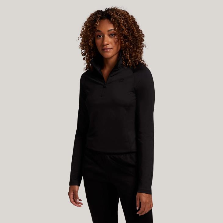 Women Lotto 204N1364 All Black Black Multi Sport Half Zip Pullover