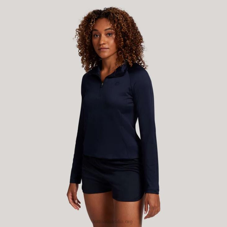 Women Lotto 204N1366 Navy Blue Navy Multi Sport Half Zip Pullover