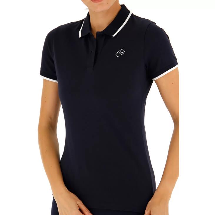 Women Lotto 204N967 Navy Blue/Bright White Polo Classica W Stc Pq