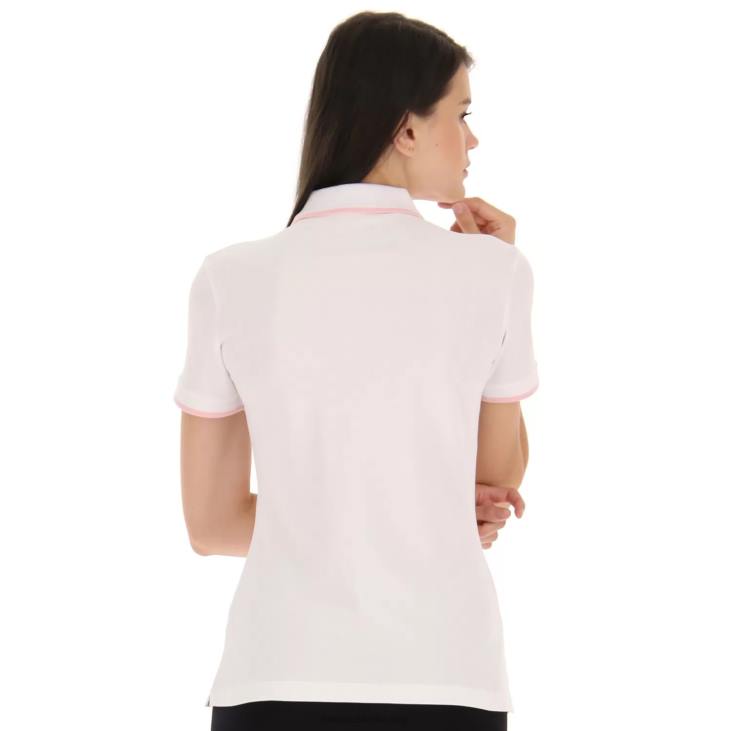 Women Lotto 204N968 Bright White/Barely Pink Polo Classica W Stc Pq