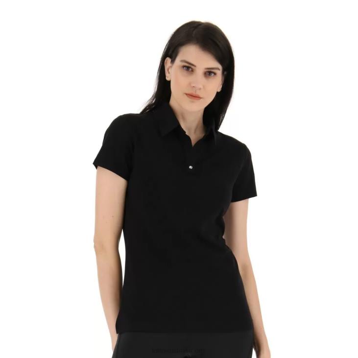 Women Lotto 204N971 All Black Polo Classica W Stc Js