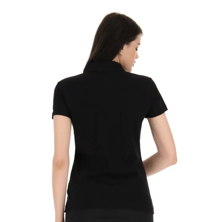 Women Lotto 204N971 All Black Polo Classica W Stc Js