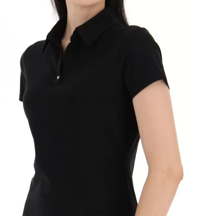 Women Lotto 204N971 All Black Polo Classica W Stc Js