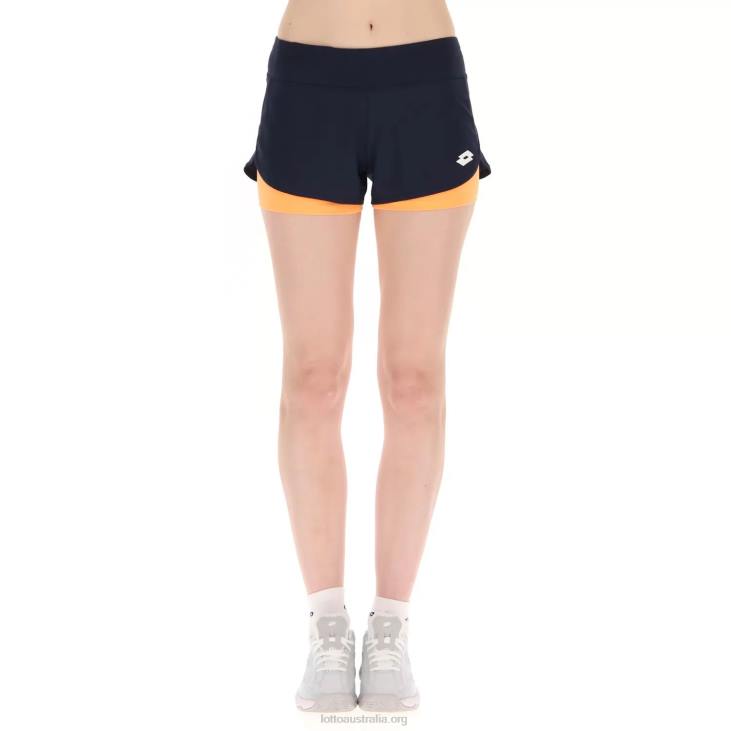 Women Lotto 204N1022 Navy Blue/Orange Beat Top W IV Short