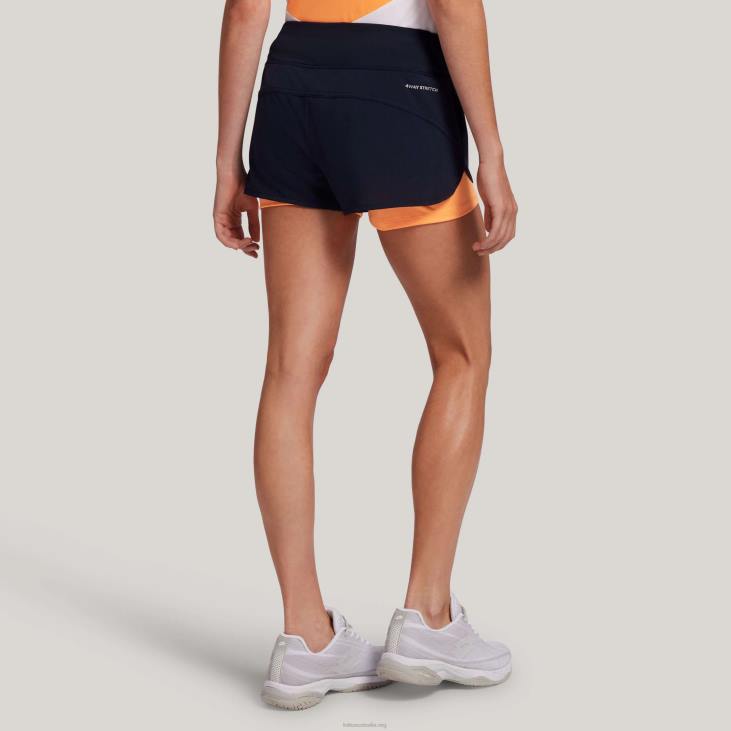 Women Lotto 204N1351 Navy Blue/Orange Beat Top Ten Shorts II