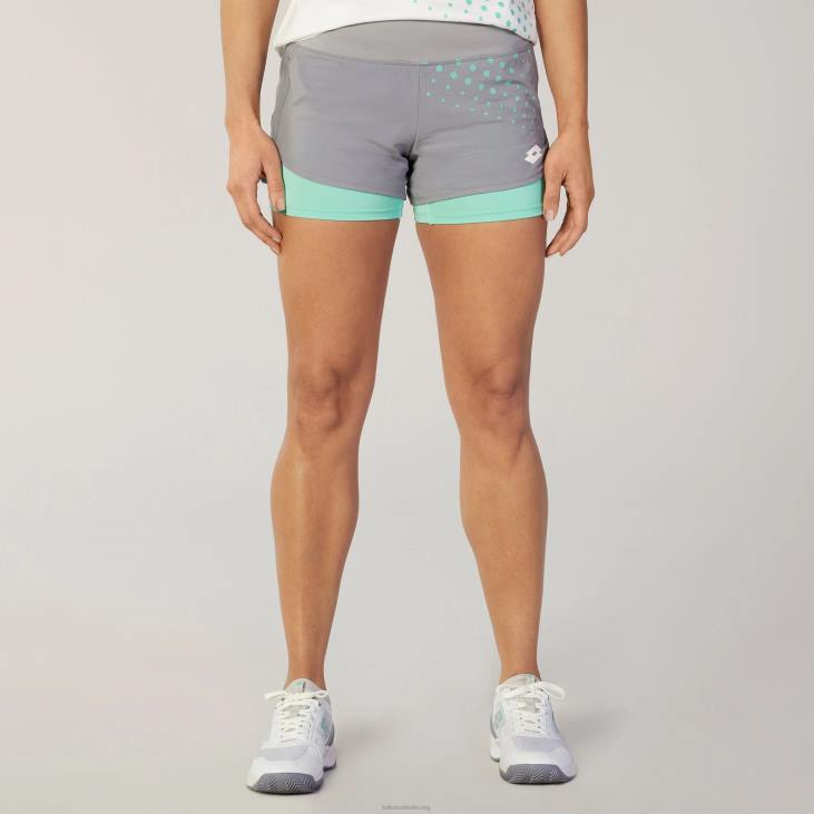 Women Lotto 204N1358 Quicksilver Silver Top Ten Short