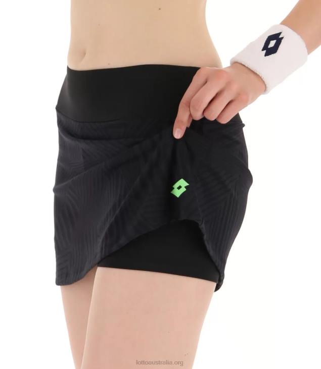 Women Lotto 204N1001 All Black/Green Apple Neo Superrapida W V Skirt