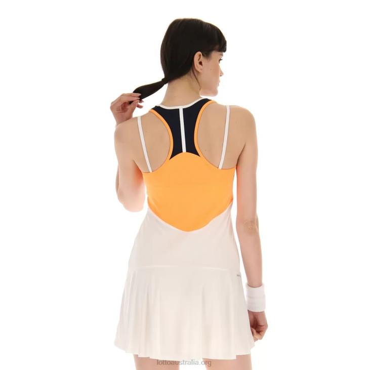 Women Lotto 204N1003 Bright White/Orange Beat Top W IV Dress 1