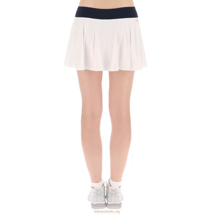 Women Lotto 204N1007 Bright White/Orange Beat Top W IV Skirt 1