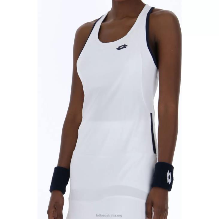 Women Lotto 204N1010 Bright White Squadra W II Dress Pl