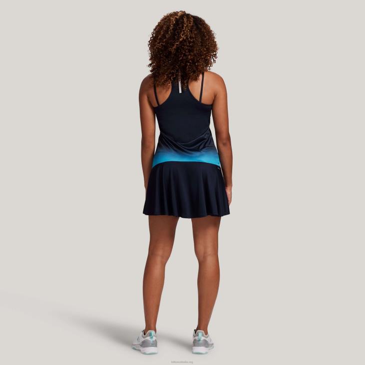 Women Lotto 204N1377 Blue Atoll/Navy Blue Multi-Color Top Ten Dress