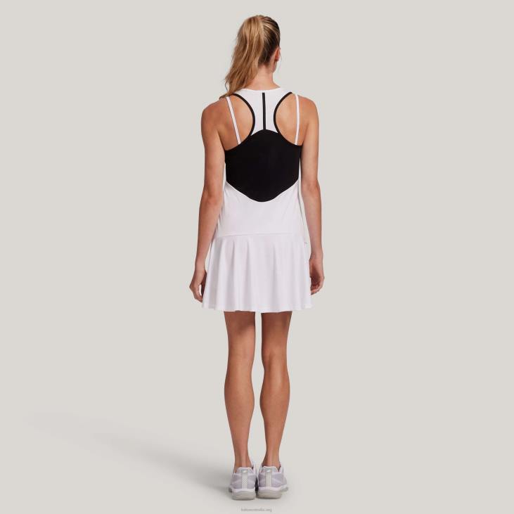 Women Lotto 204N1381 Bright White/All Black Printed Top Ten Dress