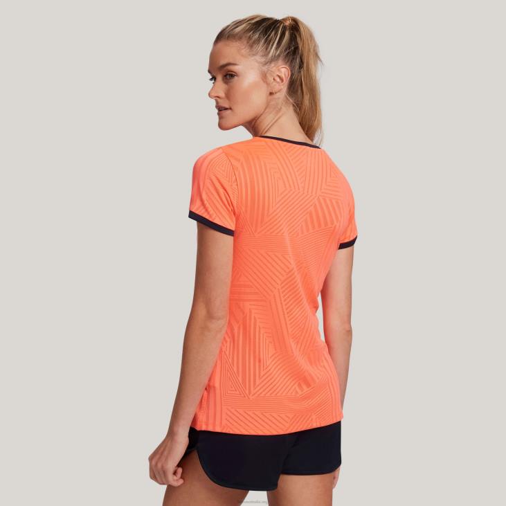 Women Lotto 204N1325 Coral Fluo Coral Superrapida Tee