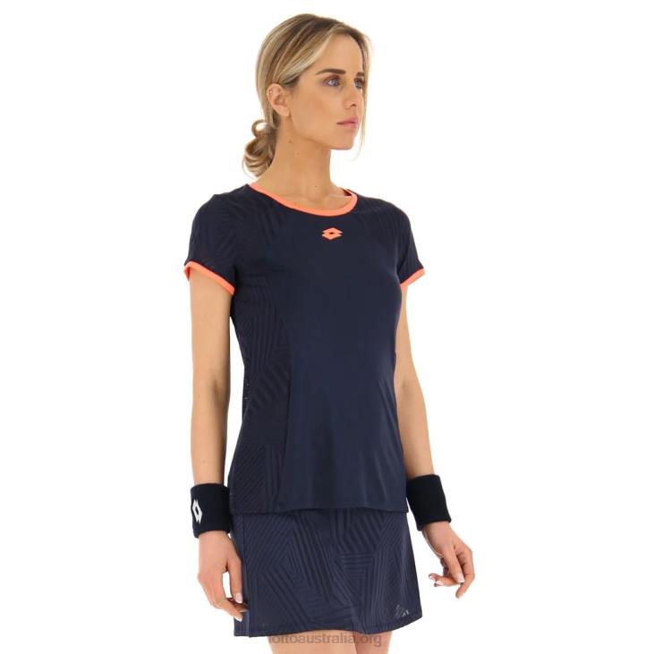 Women Lotto 204N1330 Navy Blue Navy Superrapida Tee