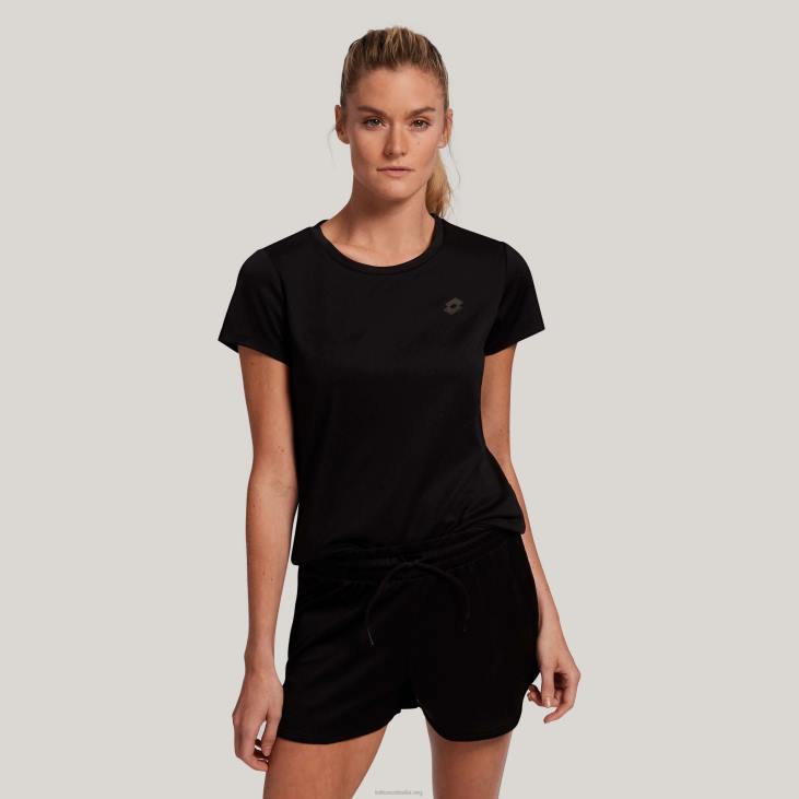 Women Lotto 204N1345 All Black Black Multi-Sport Tee