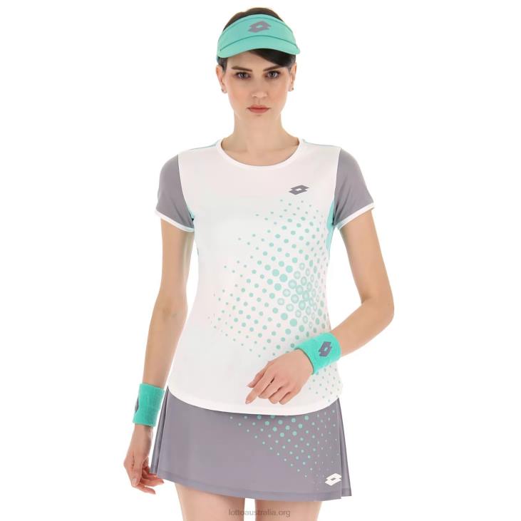 Women Lotto 204N876 Bright White/Green 929C Top W IV Tee 1