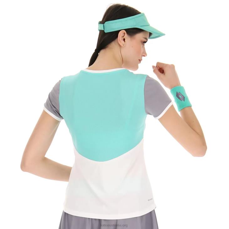 Women Lotto 204N876 Bright White/Green 929C Top W IV Tee 1