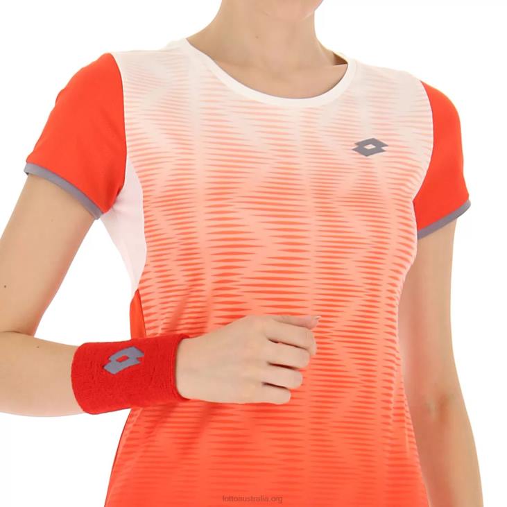 Women Lotto 204N877 Red Poppy/Bright White Top W IV Tee 2