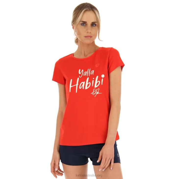 Women Lotto 204N878Yalla Habibi Jabeur W Tee Red