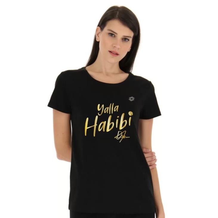 Women Lotto 204N879Yalla Habibi Jabeur W Tee Black
