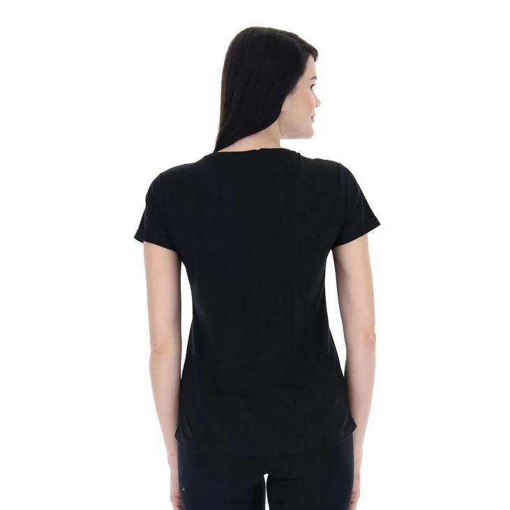 Women Lotto 204N896 All Black Dinamico W V Tee Js