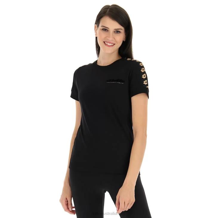 Women Lotto 204N901 All Black Athletica Classic W IV Tee Js