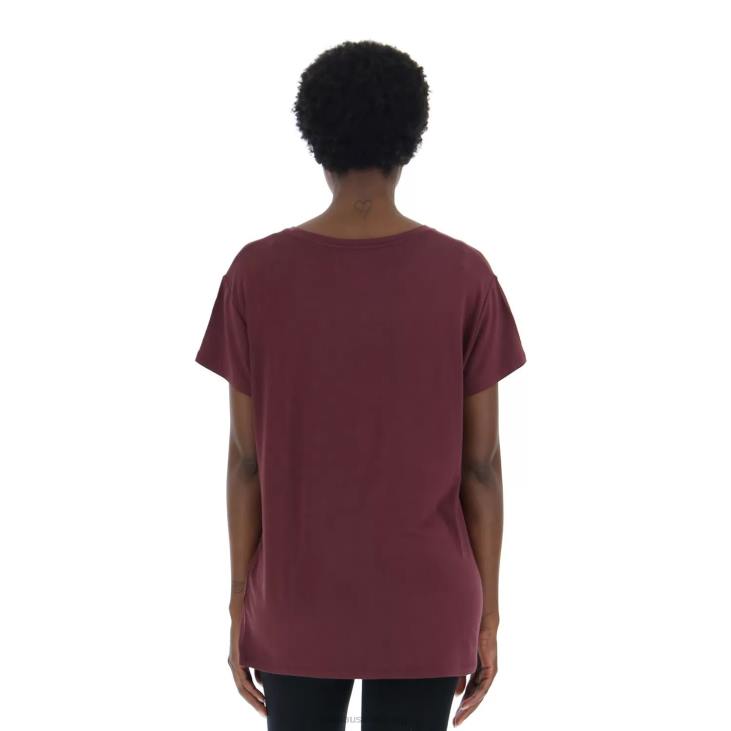 Women Lotto 204N908 Vineyard Dk Red Tee Text W VI