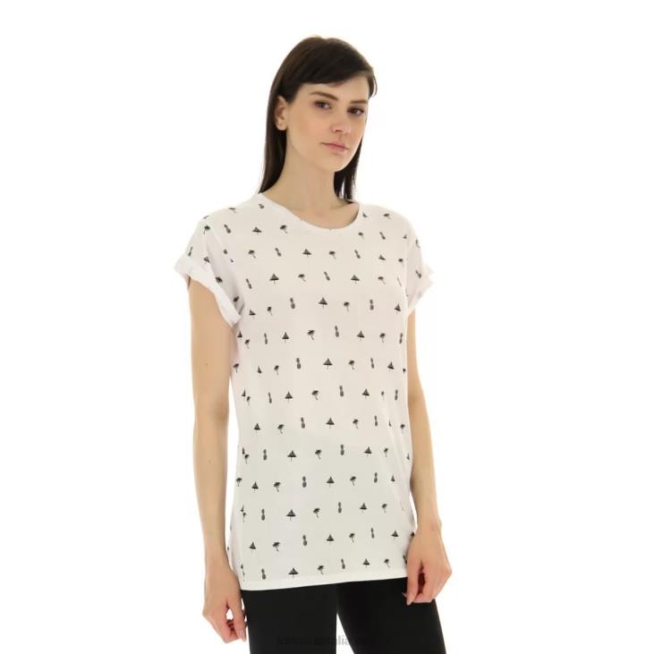 Women Lotto 204N913 Bright White Tee Palm W