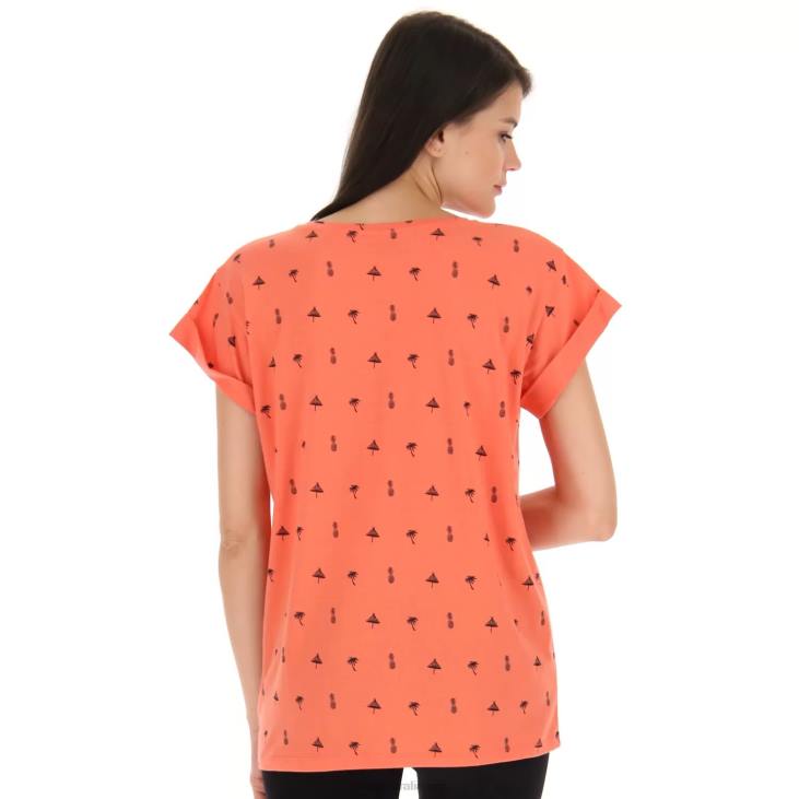 Women Lotto 204N914 Hot Coral Tee Palm W