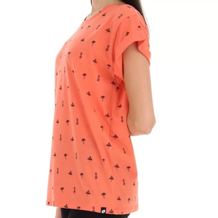 Women Lotto 204N914 Hot Coral Tee Palm W
