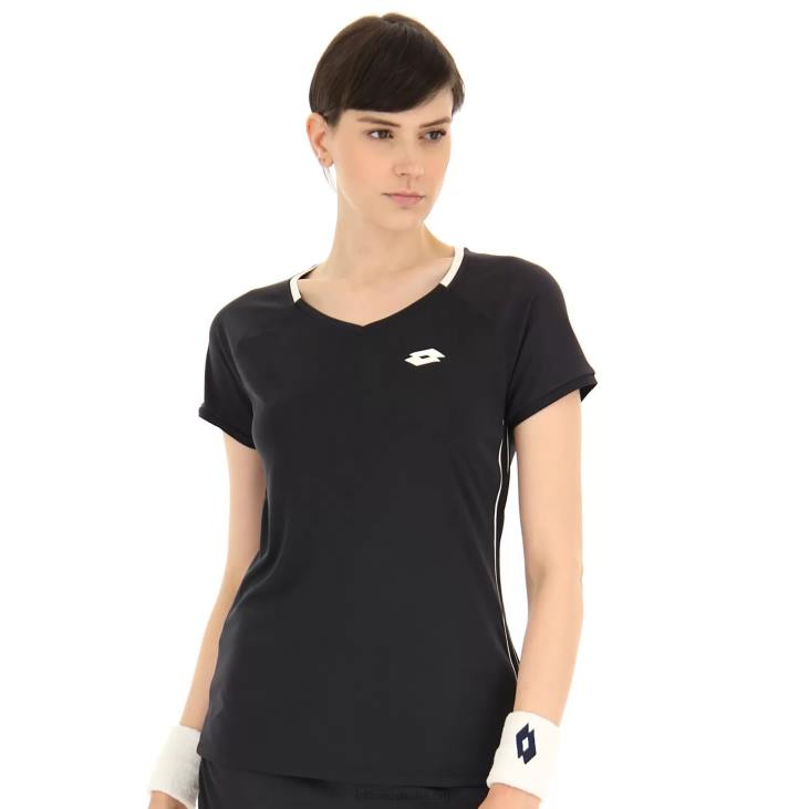 Women Lotto 204N927 All Black Squadra W II Tee Pl